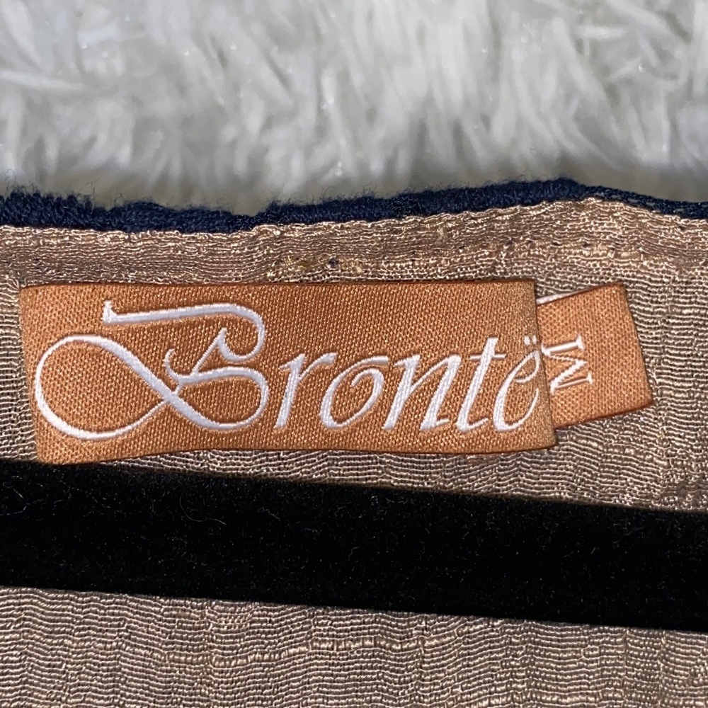 Bronte Lace Overlay Nude Lining Bell Sleves Navy Blue - Picture 3 of 8